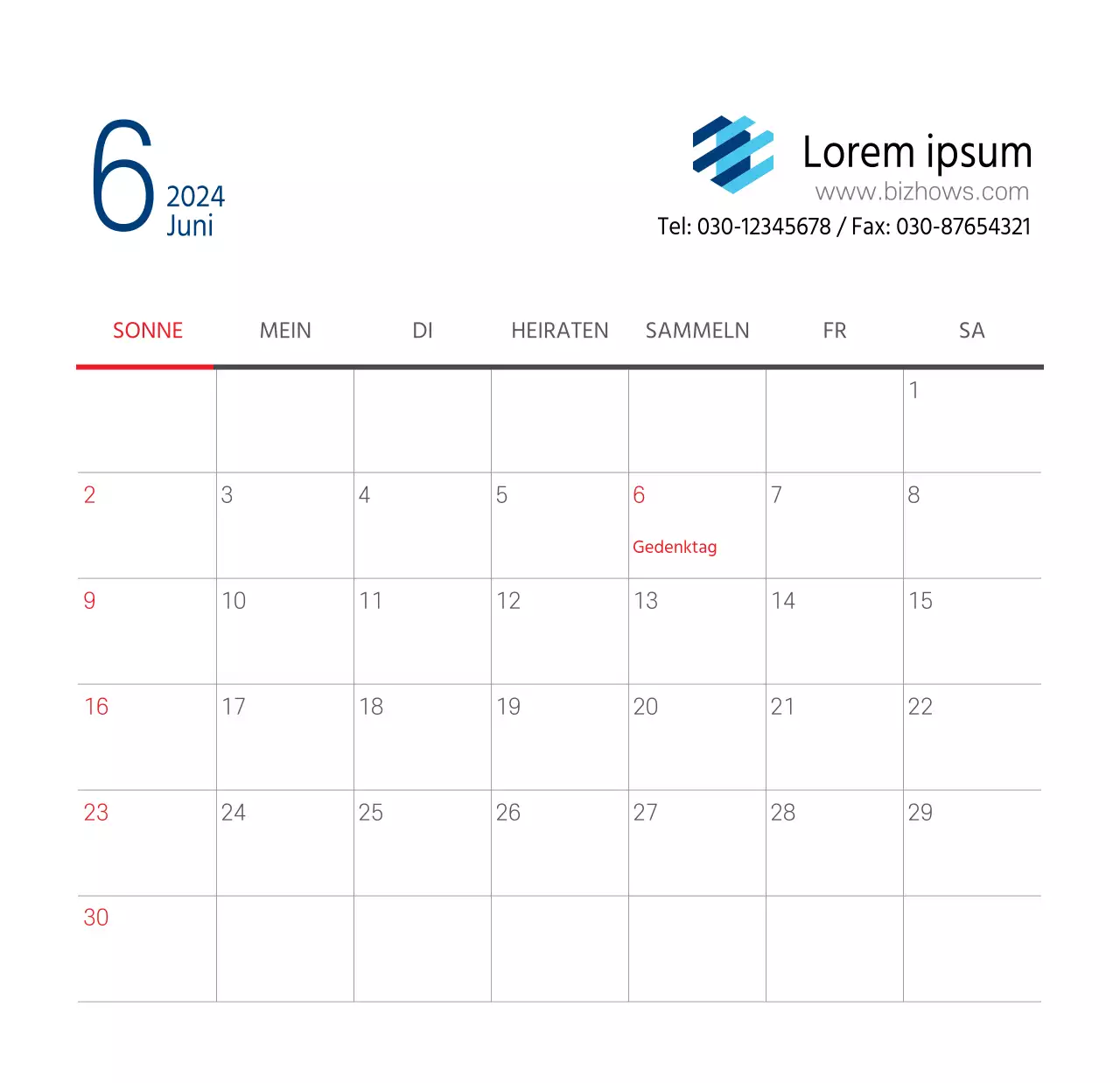 Einfacher weißer Krankenhaus-Tischkalender