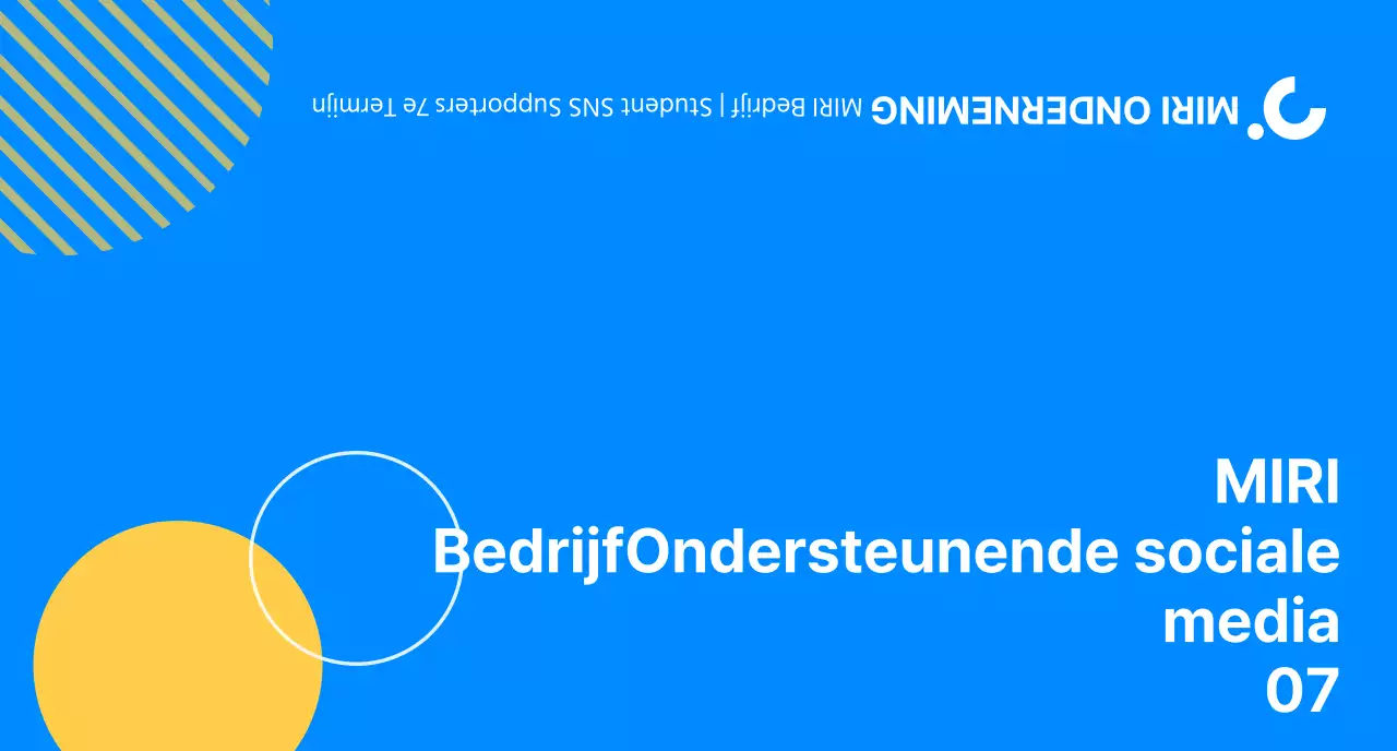 Een eenvoudig concept voor een souvenir van een bedrijfssupporter, met blauwe en gele cirkels.