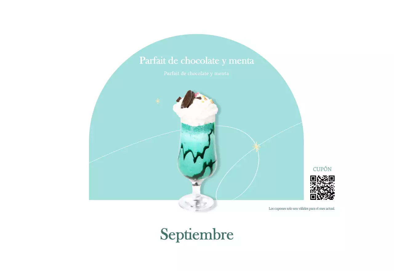 Calendario de cafés con recomendaciones de bebidas del mes