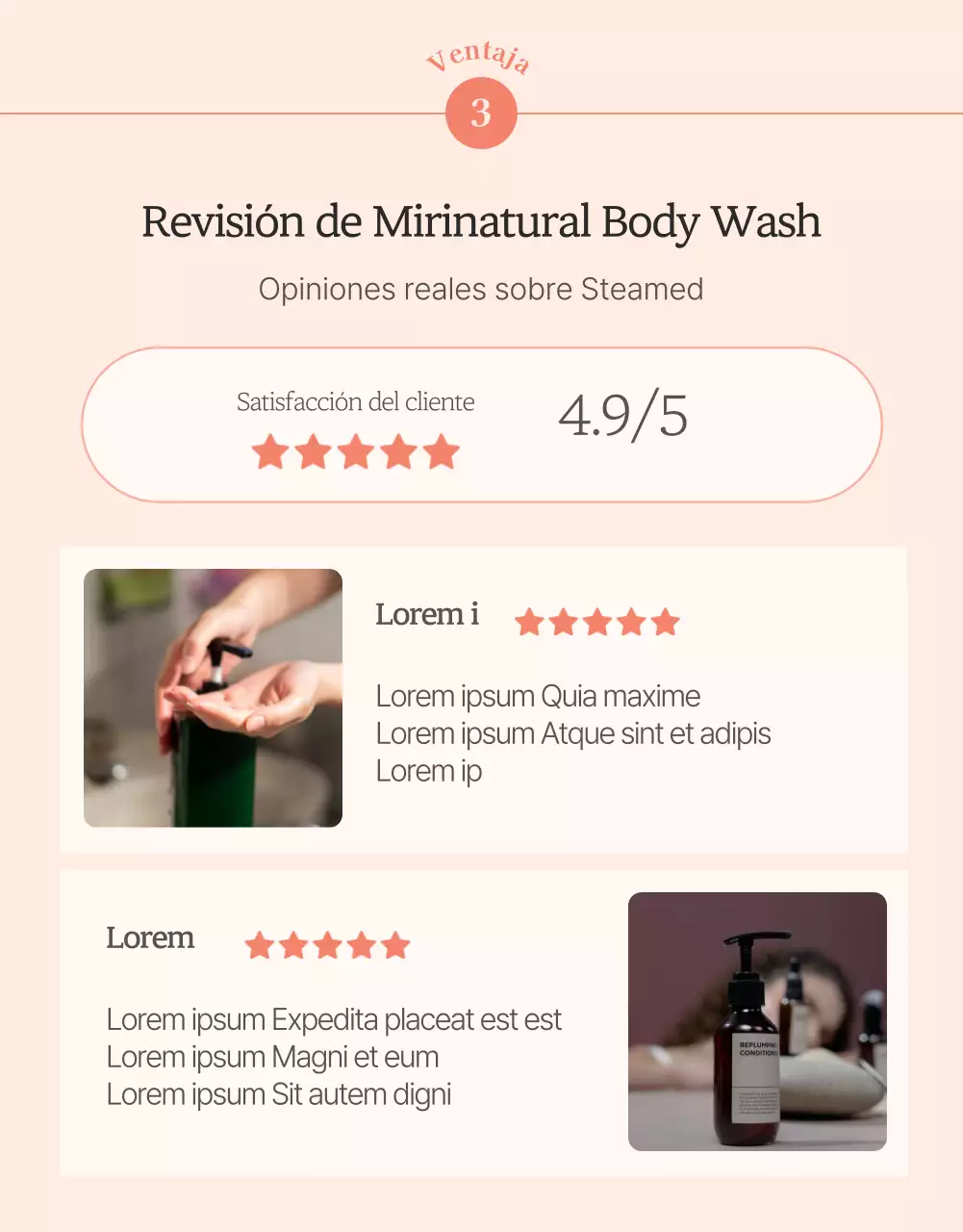 Promociona un gel de baño con una ilustración de una flor rosa