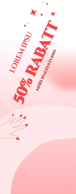 Werben Sie für Ihr Nagelstudio mit einem hübschen rosa Hintergrund