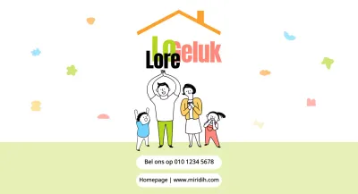 Pastel gezinsillustraties in verschillende kleuren Welzijnscentrum