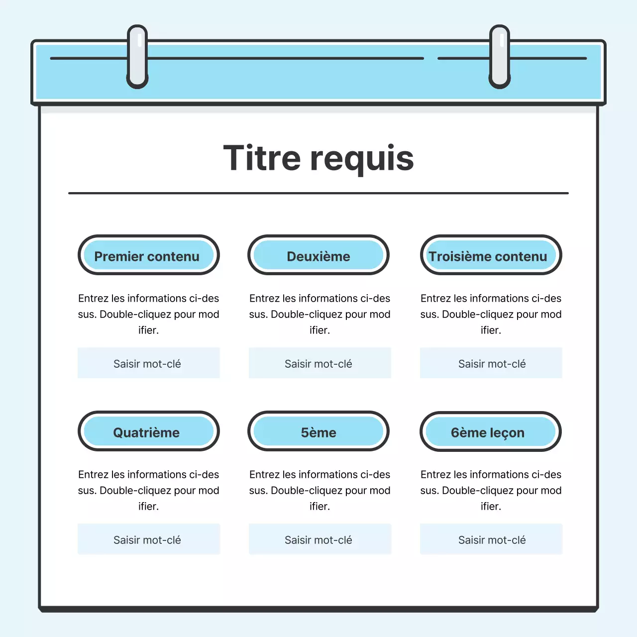 Concept de note bleu clair Carte soignée avec de jolies illustrationsNews