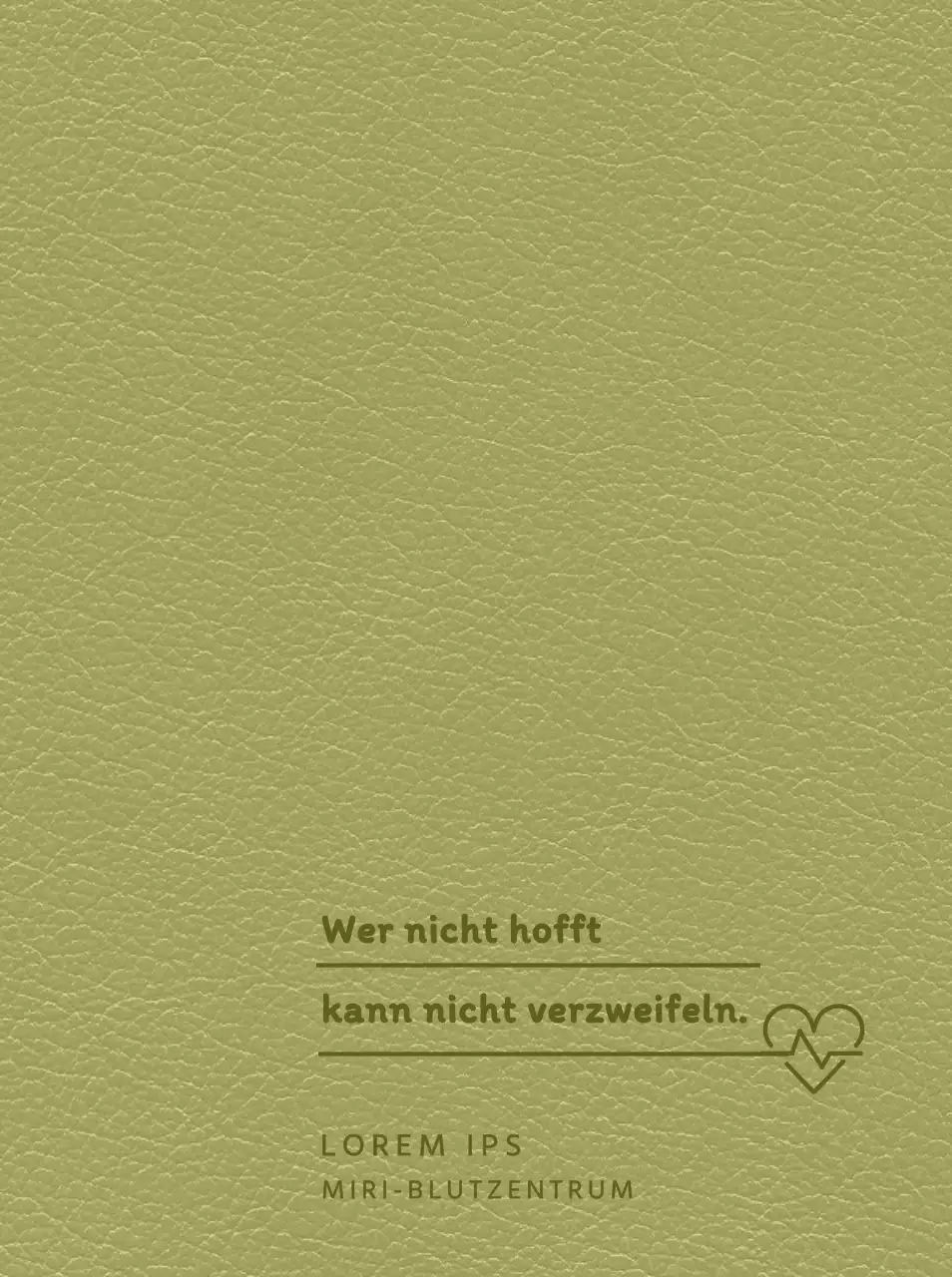 Blutspender Tagebuch Abdeckung mit einem Zitat