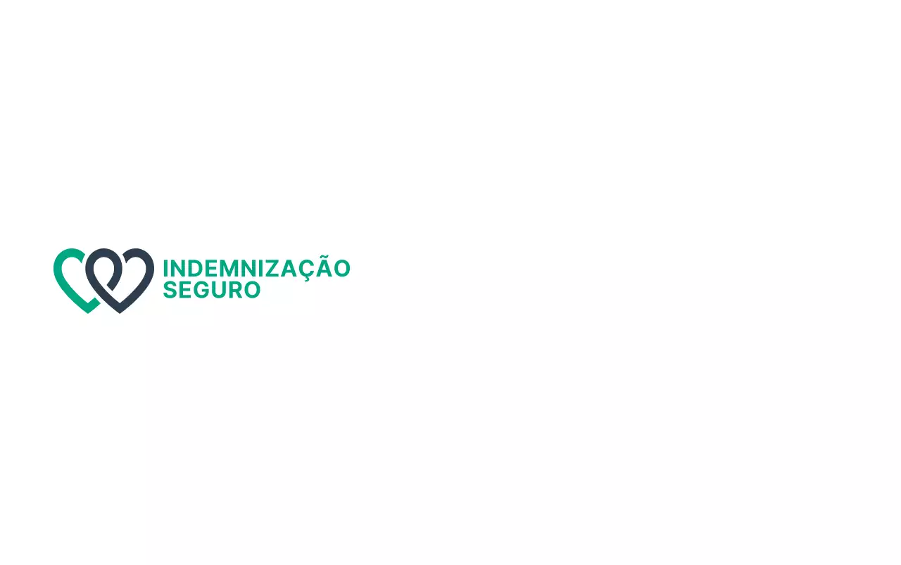 Para uma promoção de seguros com um símbolo em forma de coração em turquesa e cinzento escuro.