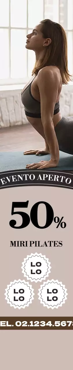 Una promozione Pilates pulita e beige