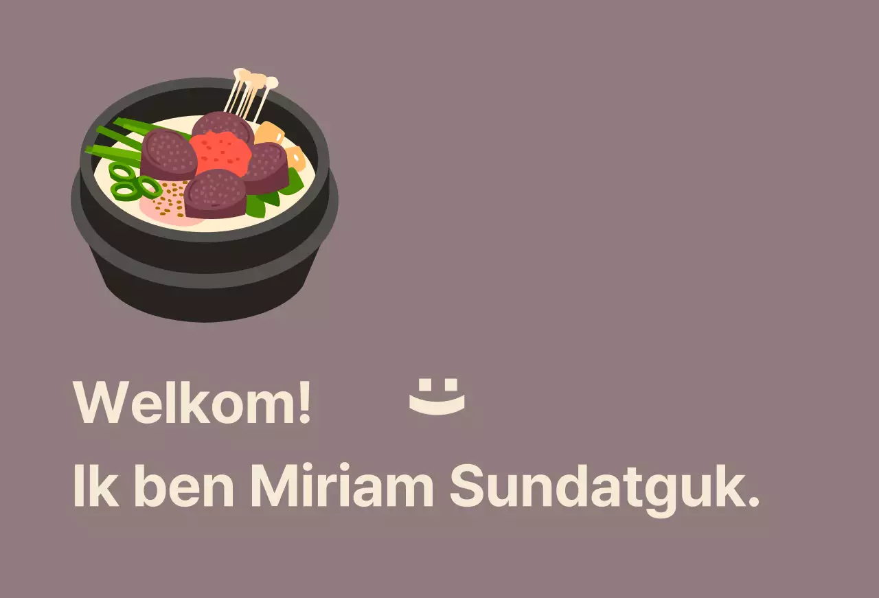 Sundaegukbap restaurant Balsat met sundaeguk op een rode bonen achtergrond