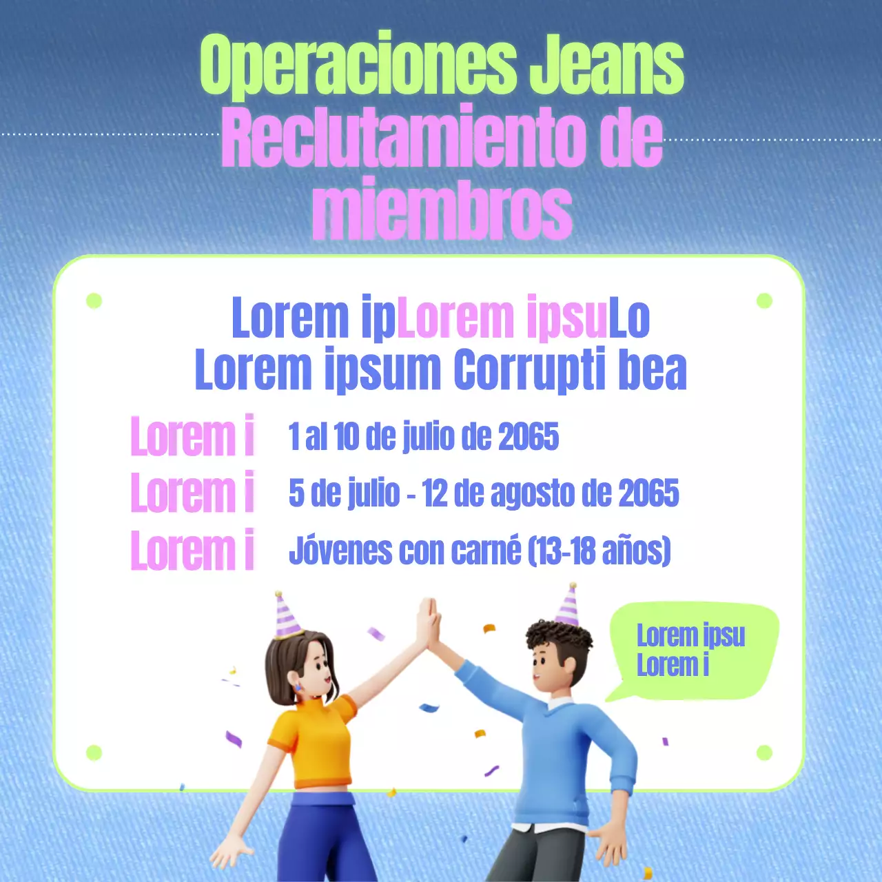 Promocione su festival con un concepto colorido y divertido