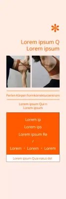 Pilates Werbebanner mit orangem Hintergrund