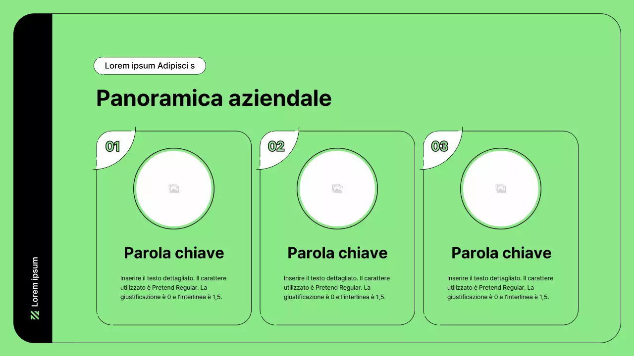 Illustrazione aziendale con linee semplici in verde