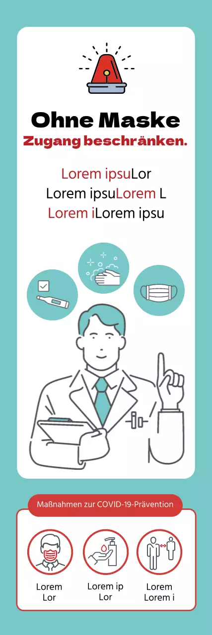 Blaues, sauberes Symbol für aufgedeckte Zugangsbeschränkungen