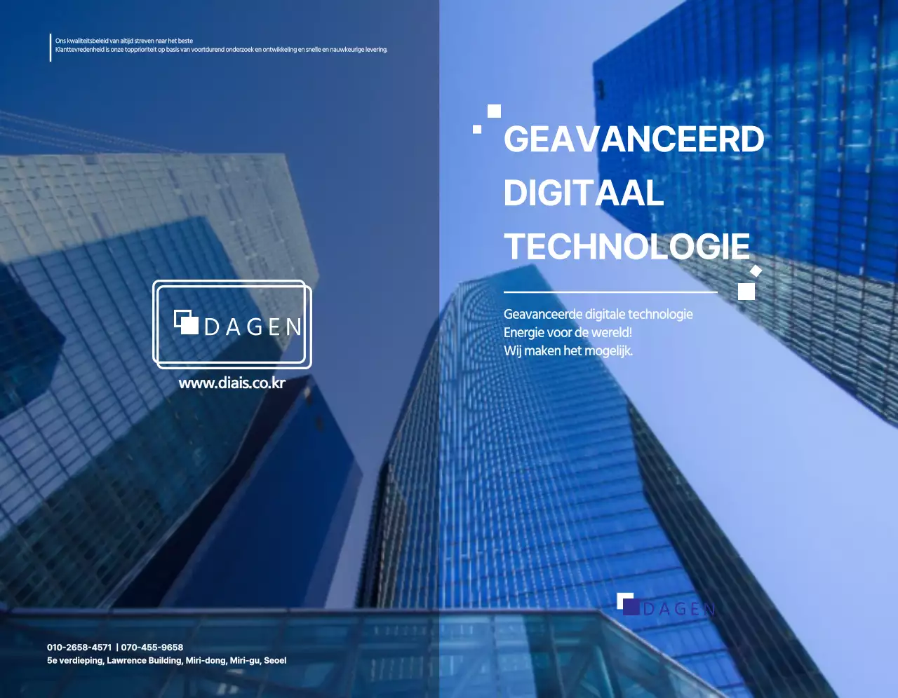 Wereldwijd bedrijfsconcept in blauw