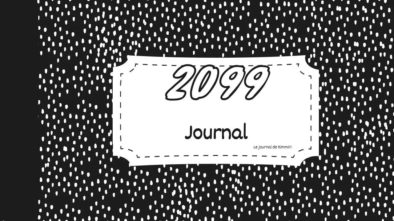 Un journal intime en noir et blanc, avec des gribouillis et une touche mignonne de gribouillis.