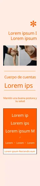 Banner promocional de Pilates con fondo naranja