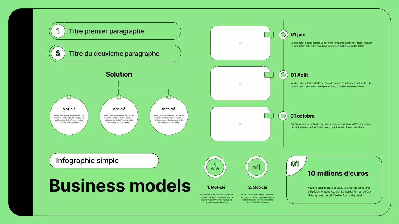 Illustration d'entreprise avec des lignes simples en vert