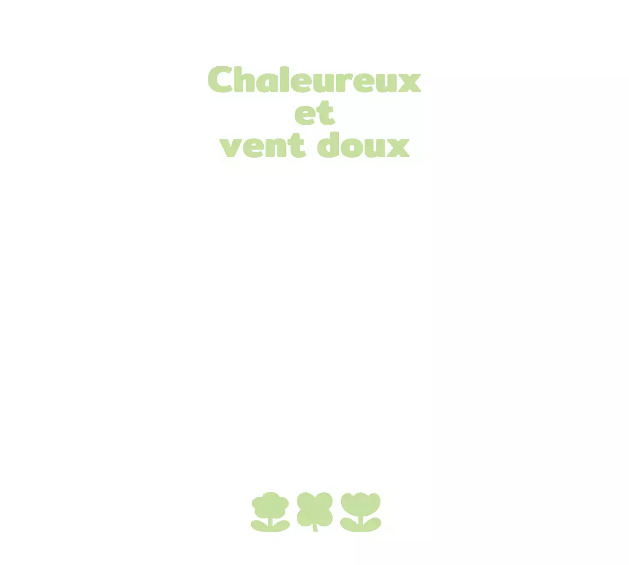 Marchandise avec des illustrations simples et mignonnes de lapins et de fleurs en vert clair.