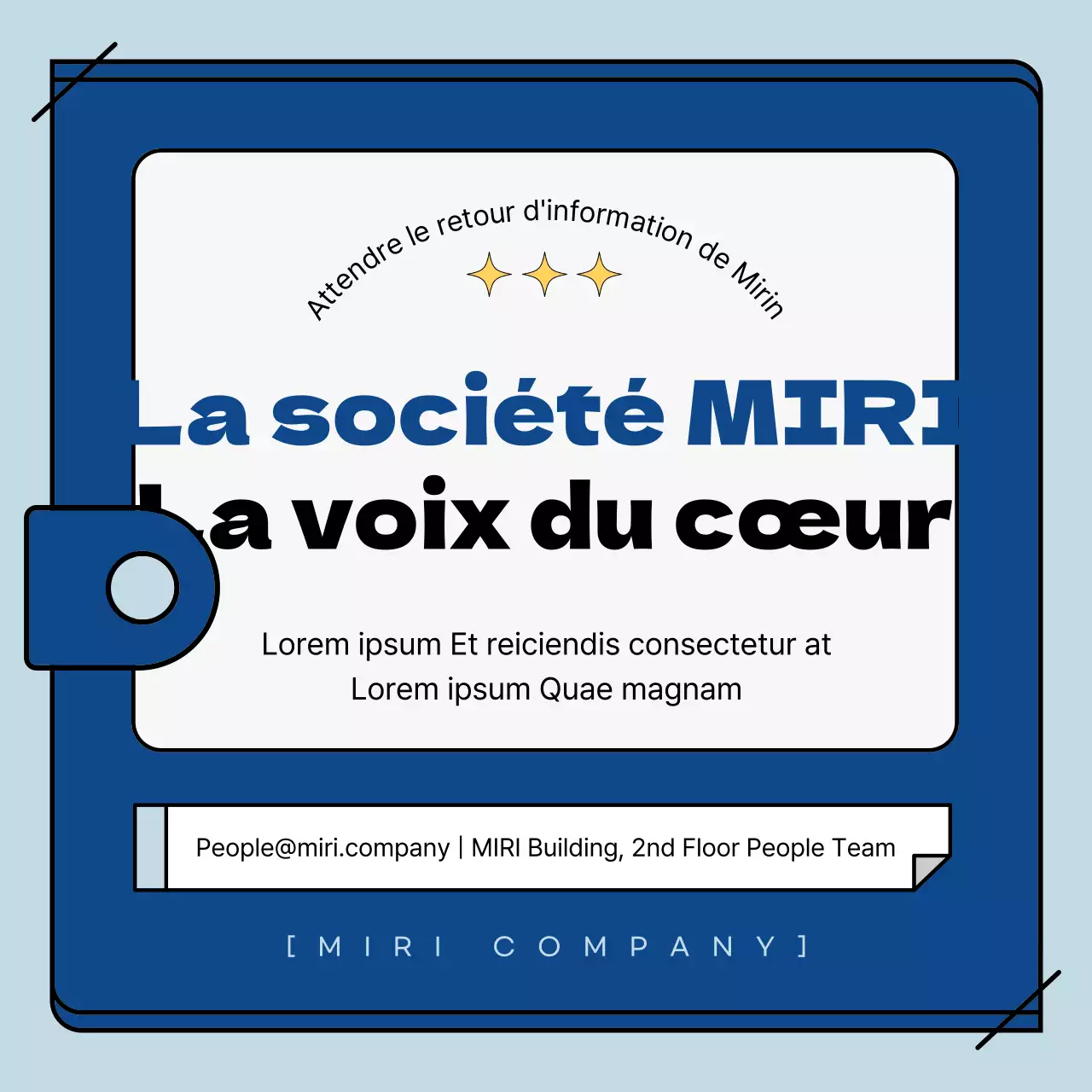 Guide des avantages sociaux de l'entreprise dans un carnet bleu clair et bleu marine