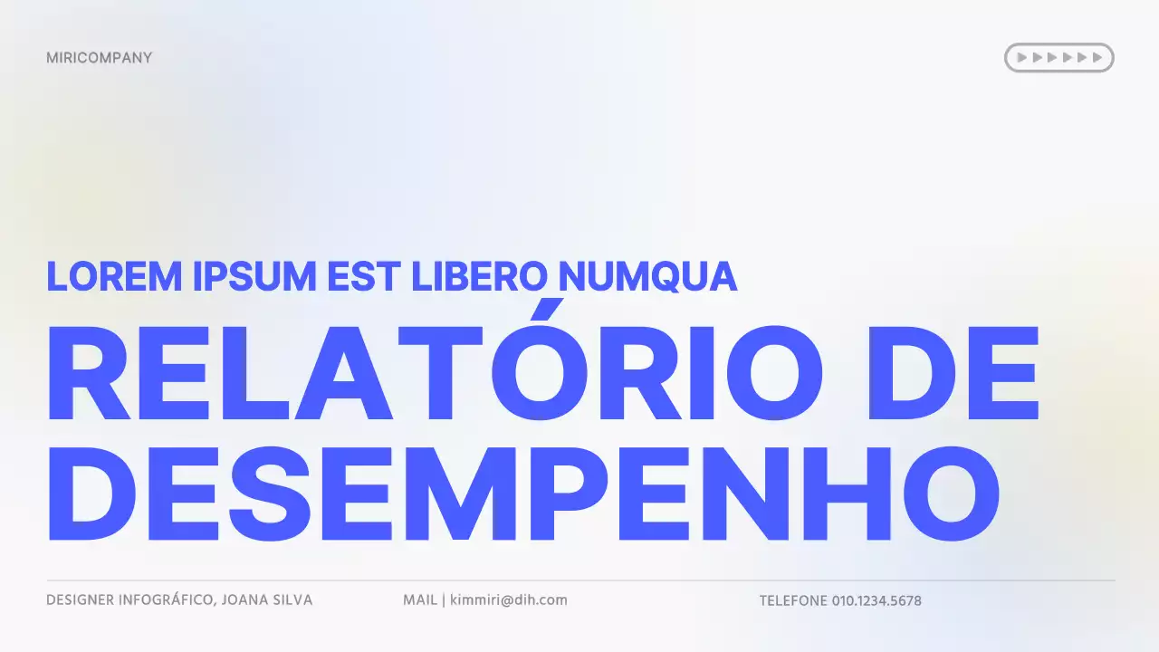Gradiente amarelo e azul Gráficos e infografias simples Relatório de desempenho concetual