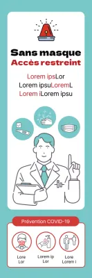Icône bleue propre pour les restrictions d'accès non masquées