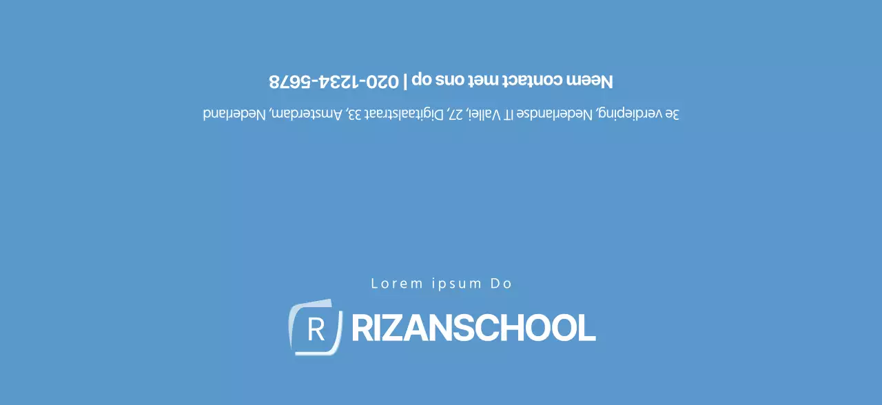 Eenvoudige lichtblauwe Lizian School ter promotie van de school.