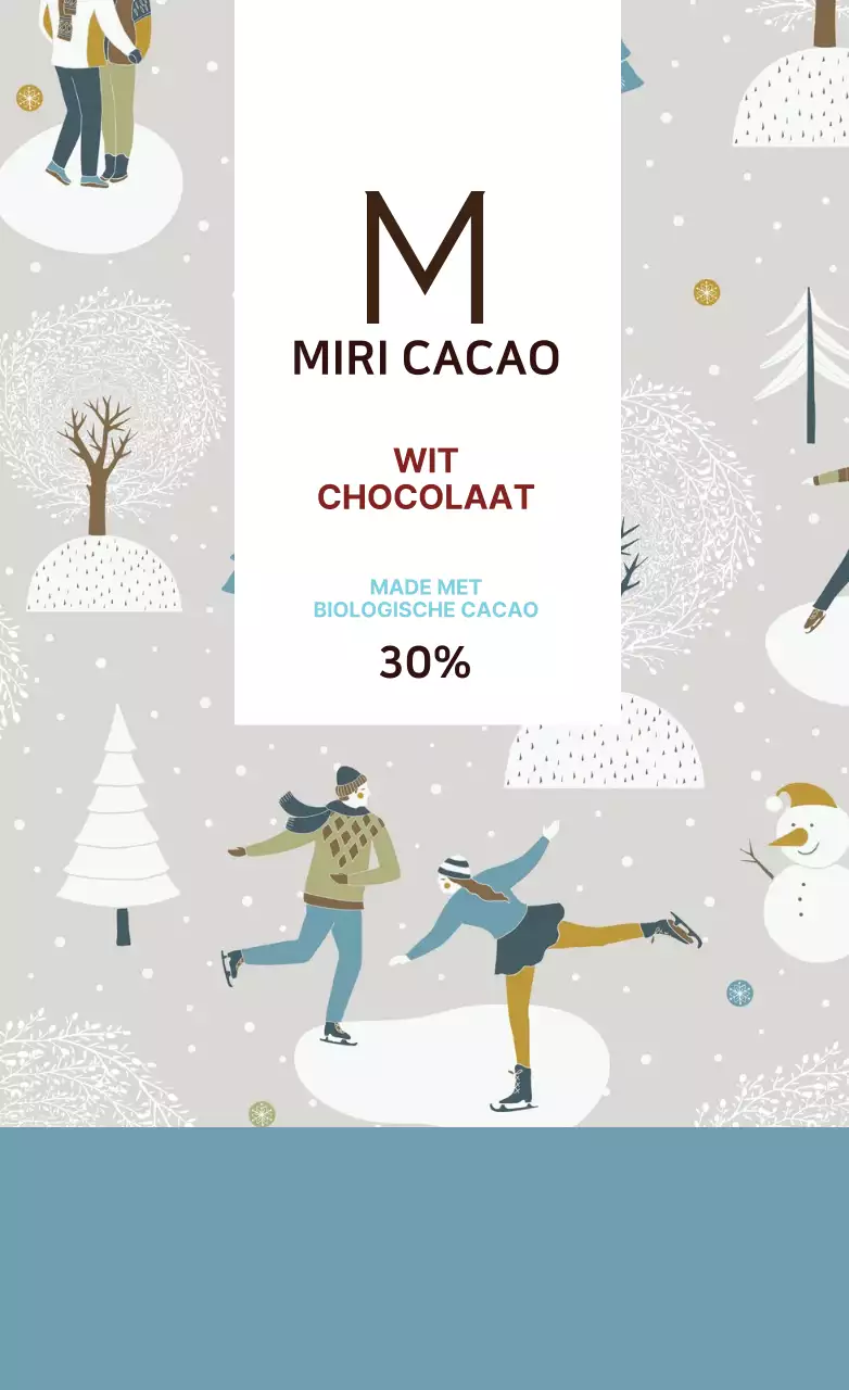 Blauwgrijs geïllustreerd theelabel