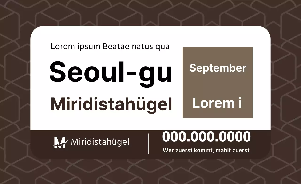 Braunes farbenfrohes Muster Immobilien Verkaufsförderung