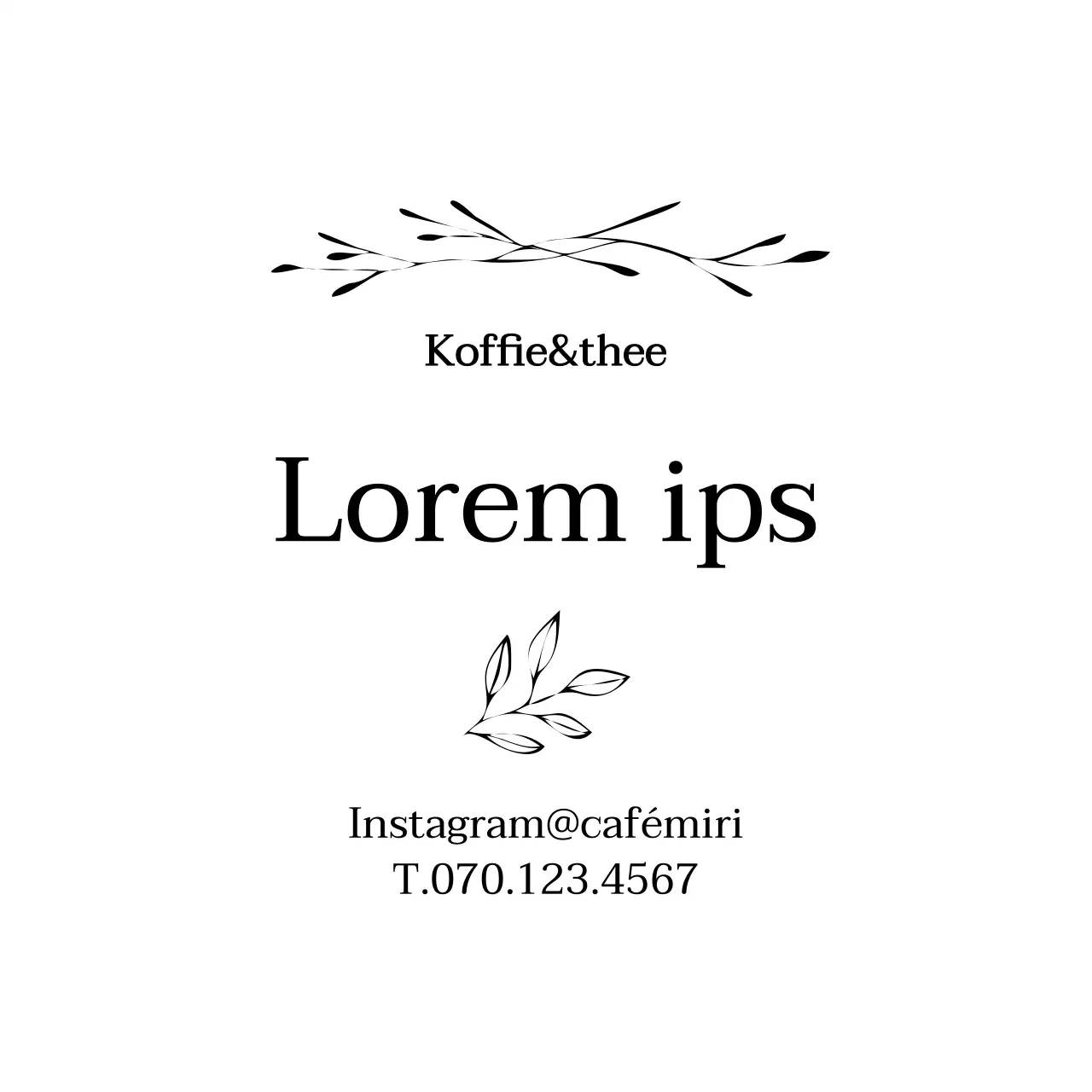 Witte eenvoudige illustratie café