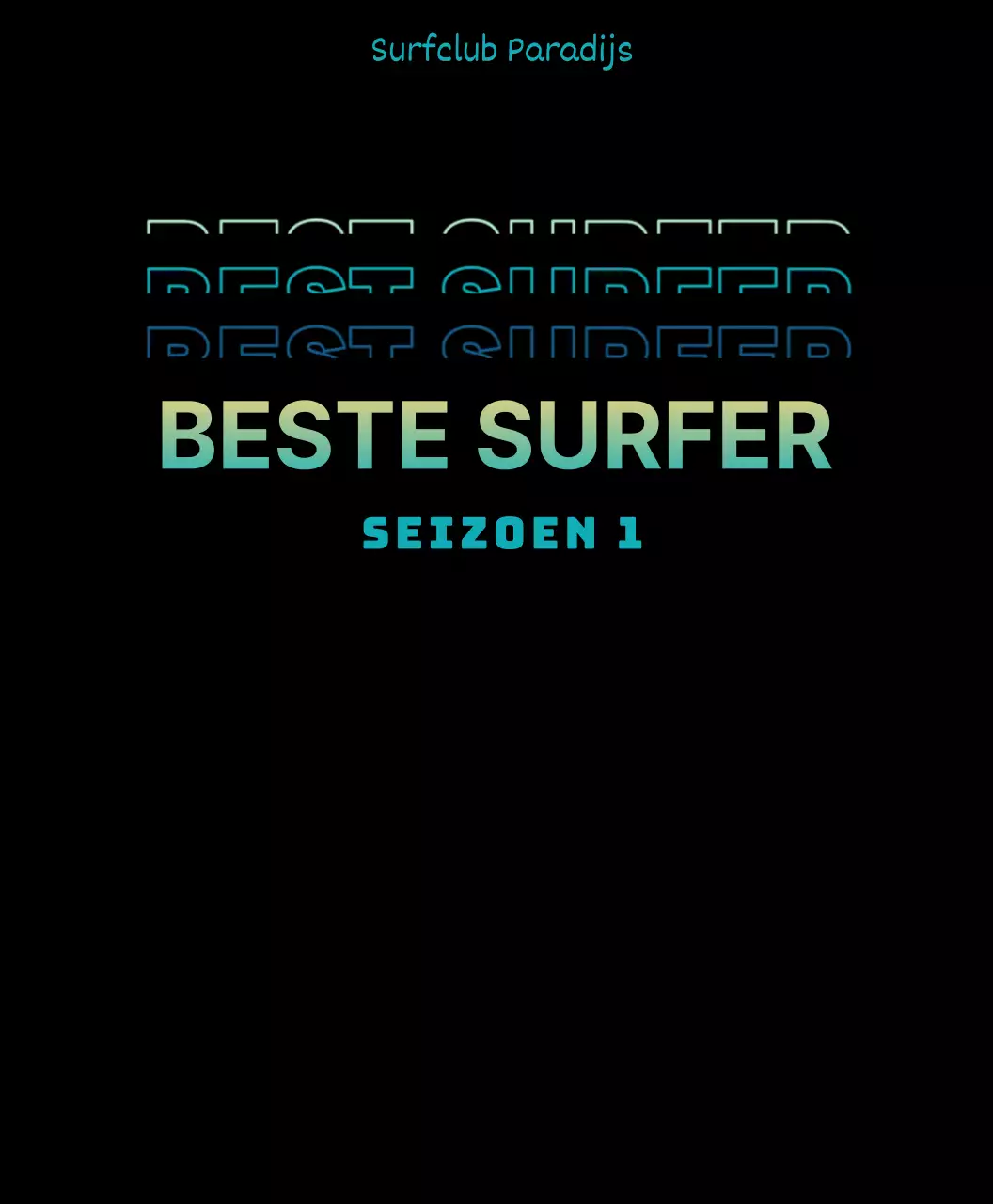 Geel en blauw team t-shirt van de surfclub