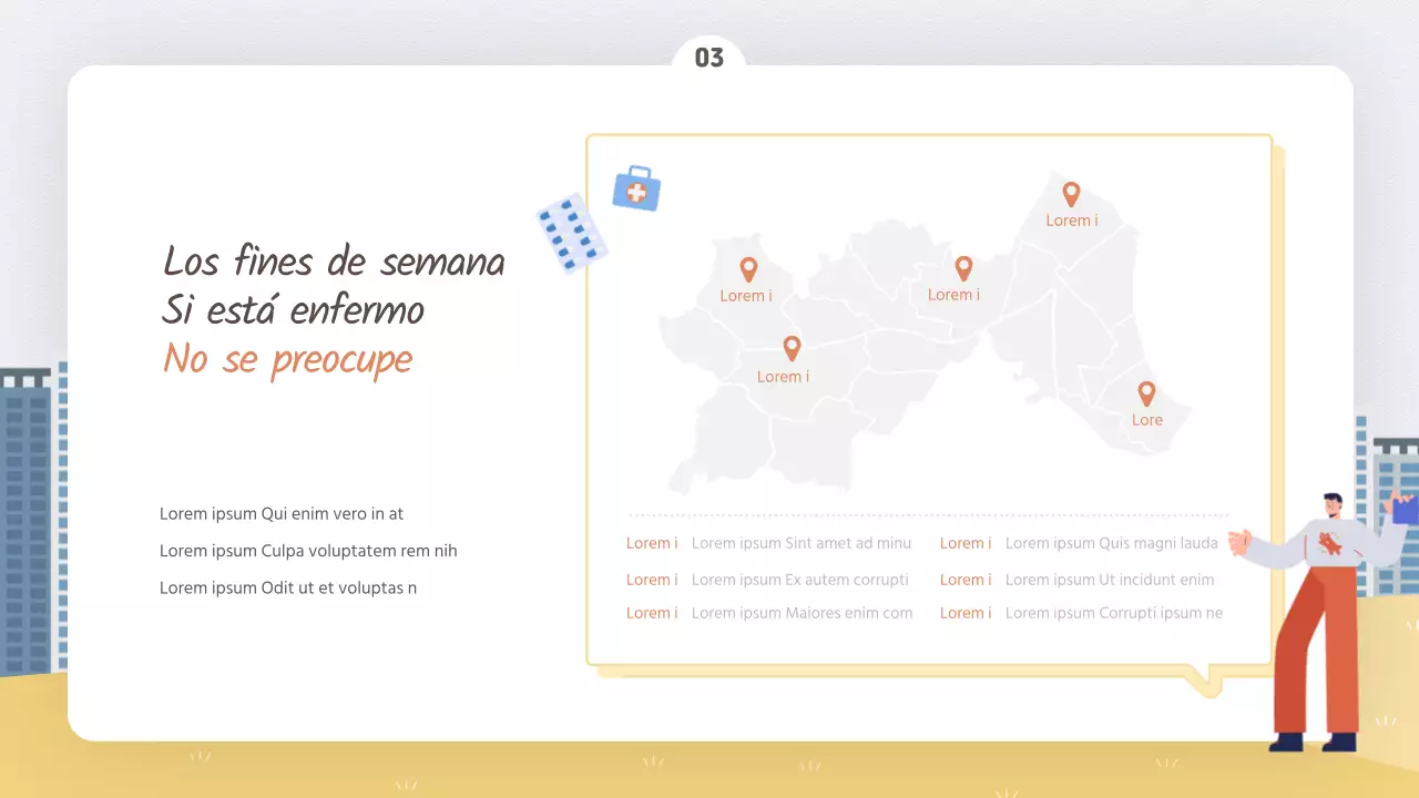 Guía del programa de la oficina gubernamental en blanco y amarillo brillante