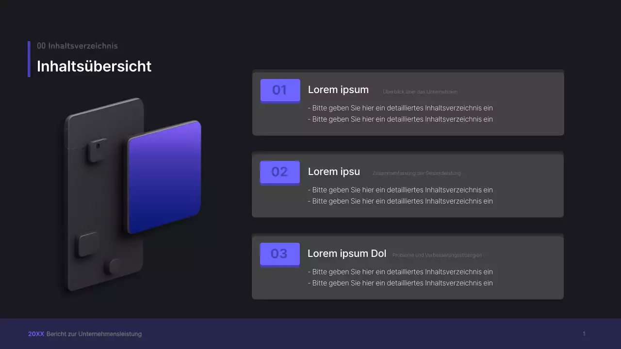 Lila, dreidimensionale UI-Konzept Business-Präsentation Kit