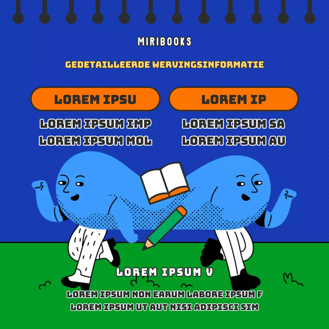 Blauwgroene retro conceptuitgever zoekt medestanders