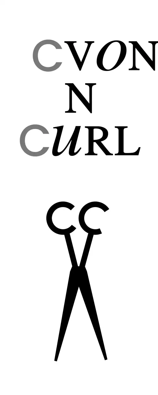 Ein klassisch anmutendes Ladenschild mit weißem und schwarzem Text für einen Friseursalon und einer Scherenillustration.