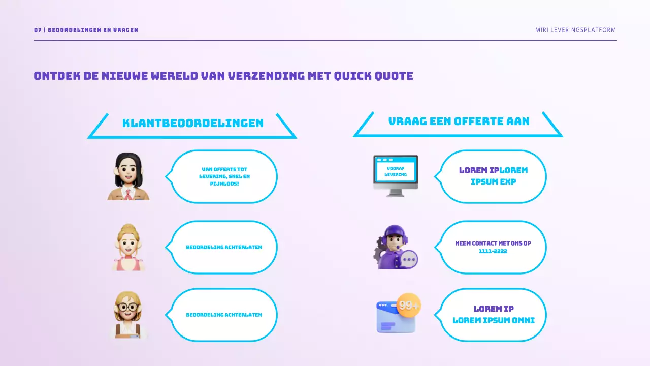 Maak kennis met de purple sky easy shipping solution Levering