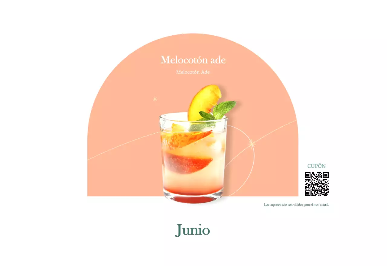 Calendario de cafés con recomendaciones de bebidas del mes