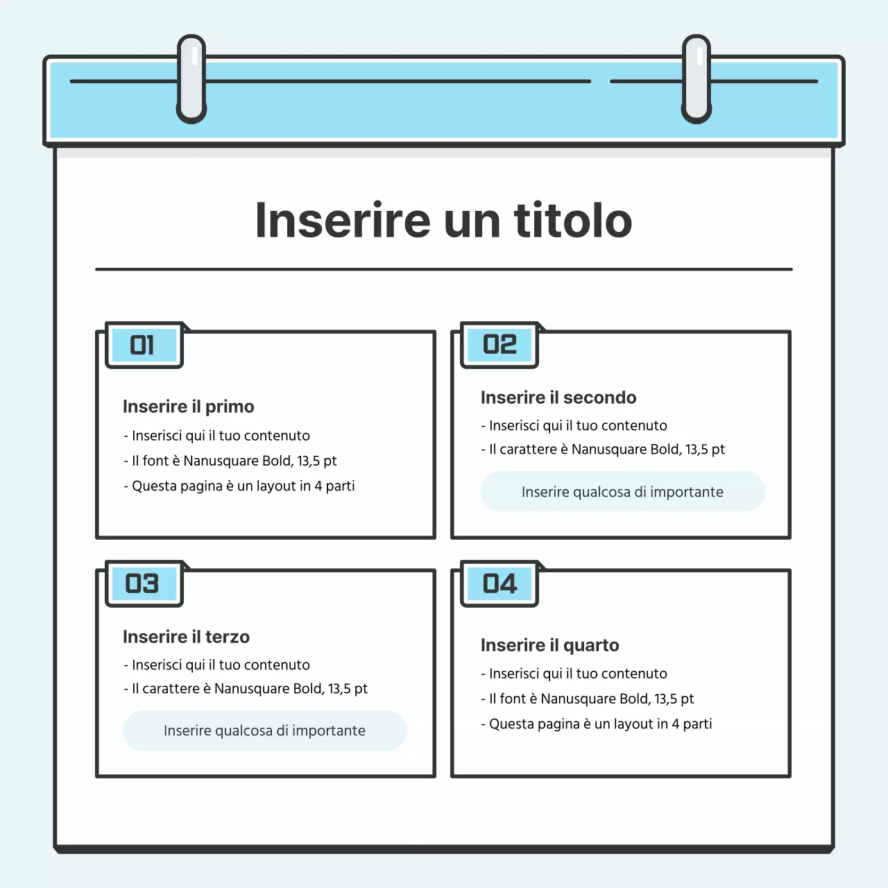 Nota azzurra Concept Biglietto ordinato con simpatiche illustrazioniNews