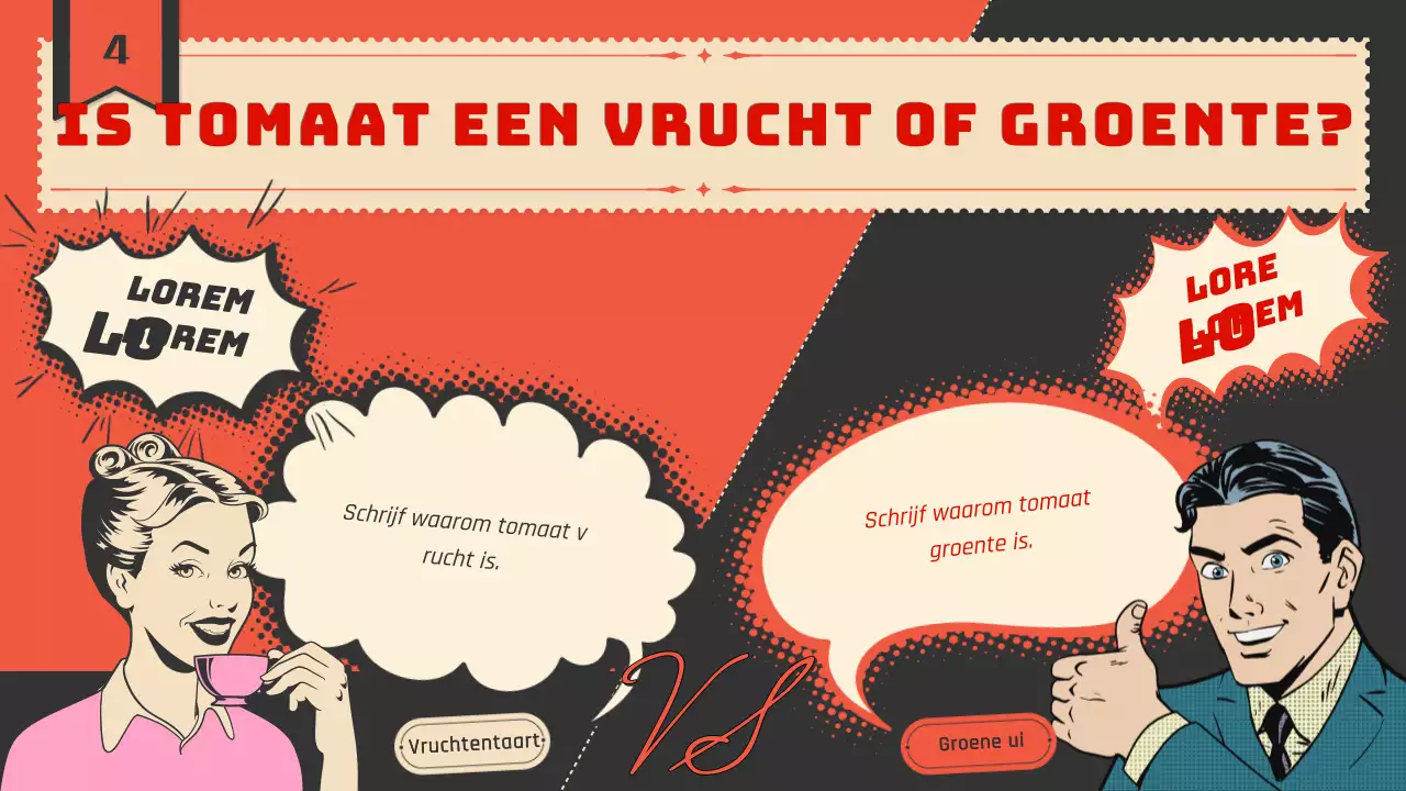 Introductie van tomaten met een vintage labelconcept in oranje en marineblauw