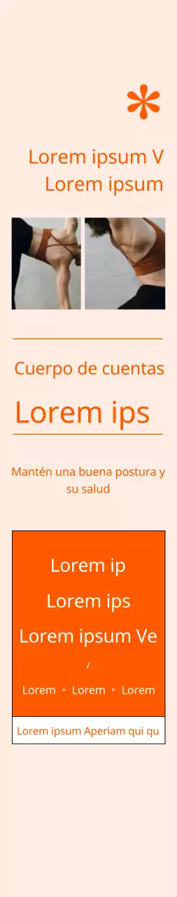 Banner promocional de Pilates con fondo naranja