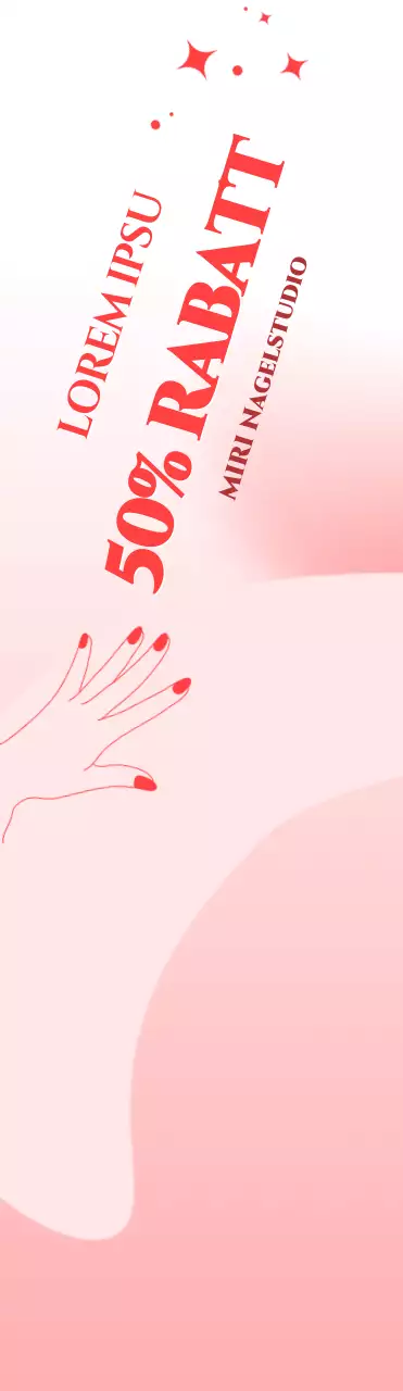 Werben Sie für Ihr Nagelstudio mit einem hübschen rosa Hintergrund