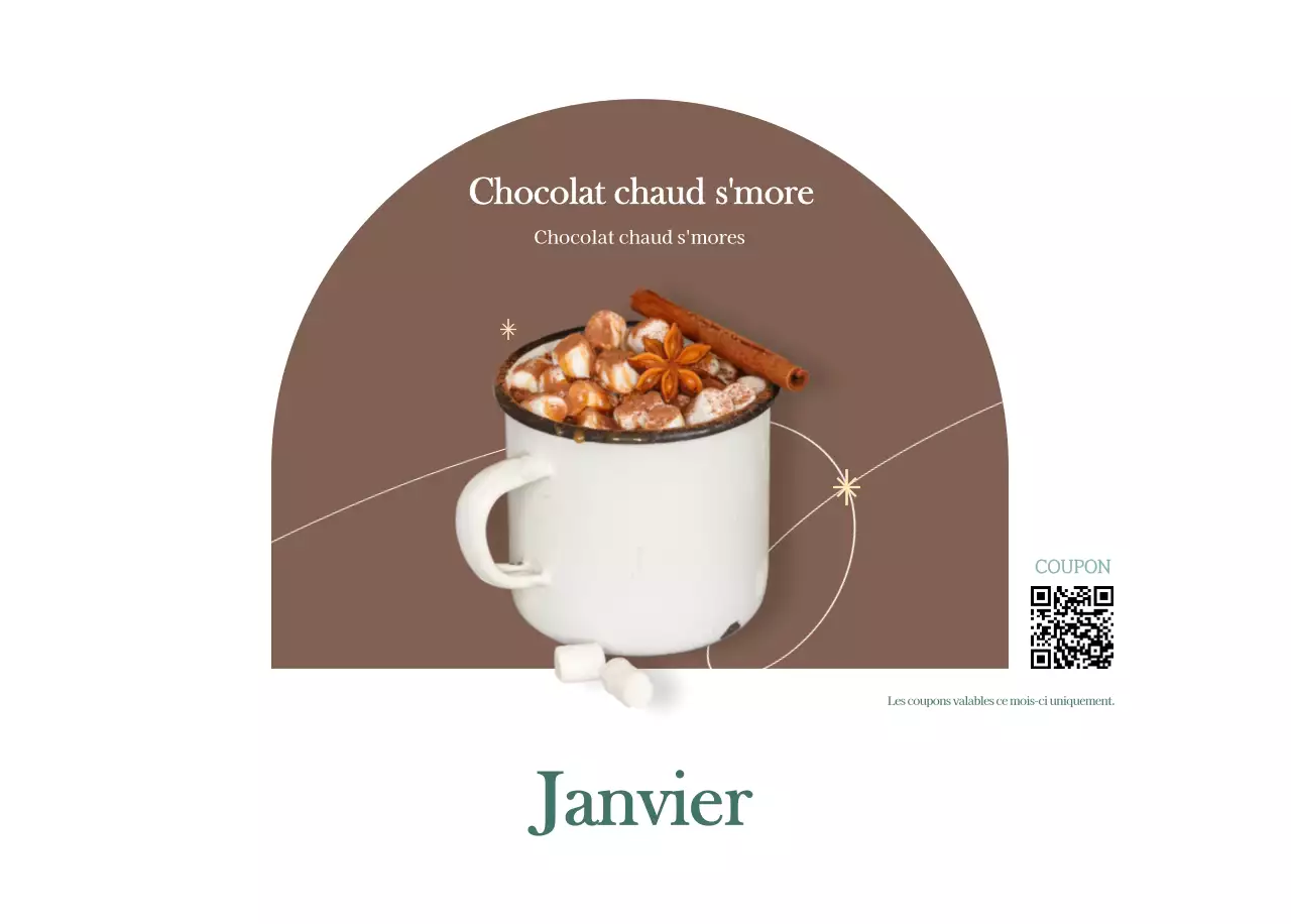 Calendrier des cafés avec recommandation de la boisson du mois