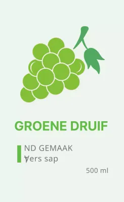 Schattige voedseletiketten met chartreuse illustraties