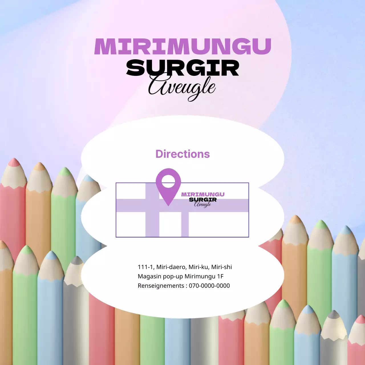 Promouvoir un magasin pop-up 3D violet