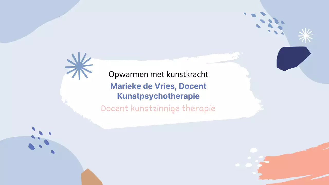 Art Psychotherapy Instructor Portfolio in Blauw en Lichtblauw