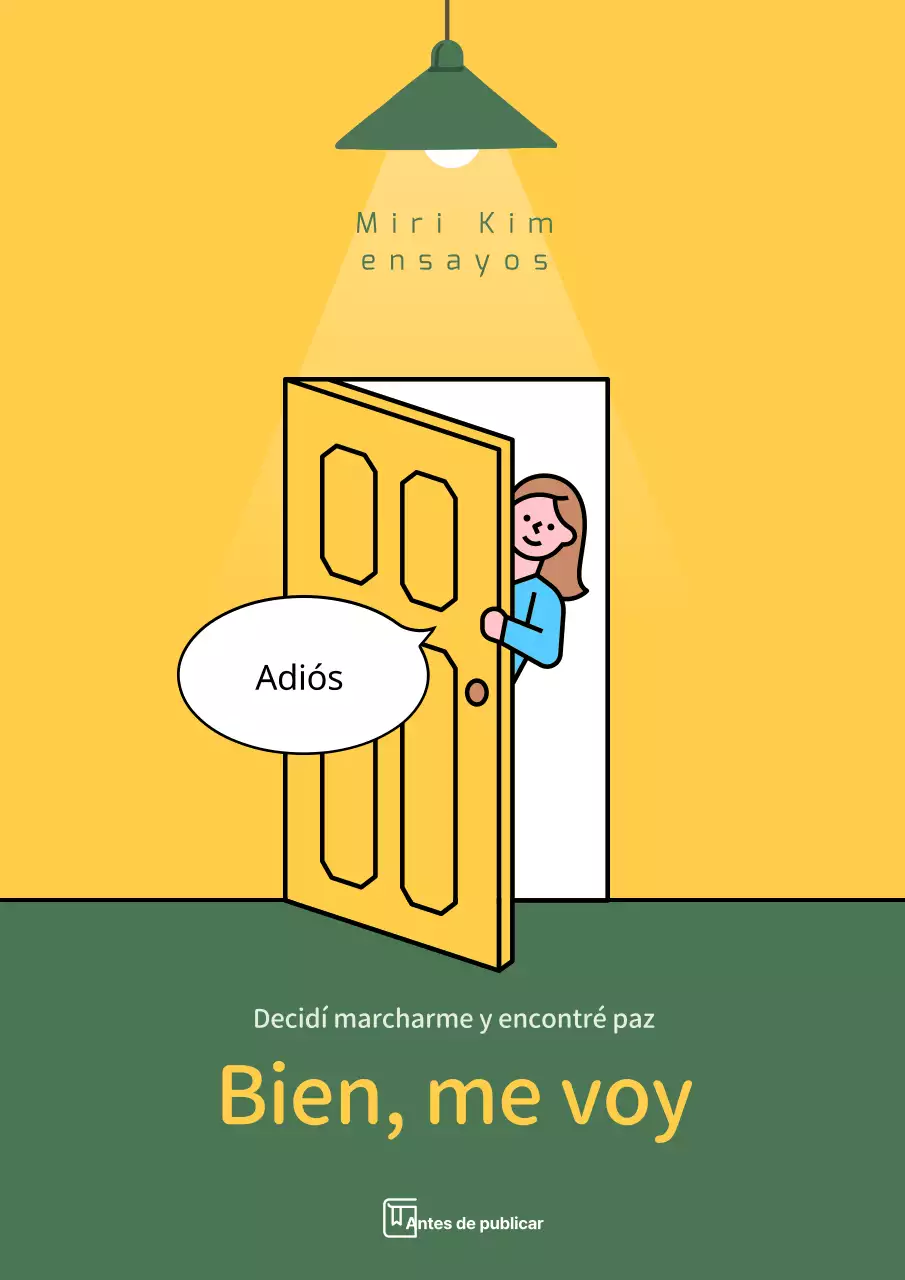 Redacción sencilla con dibujos lineales en amarillo y negro