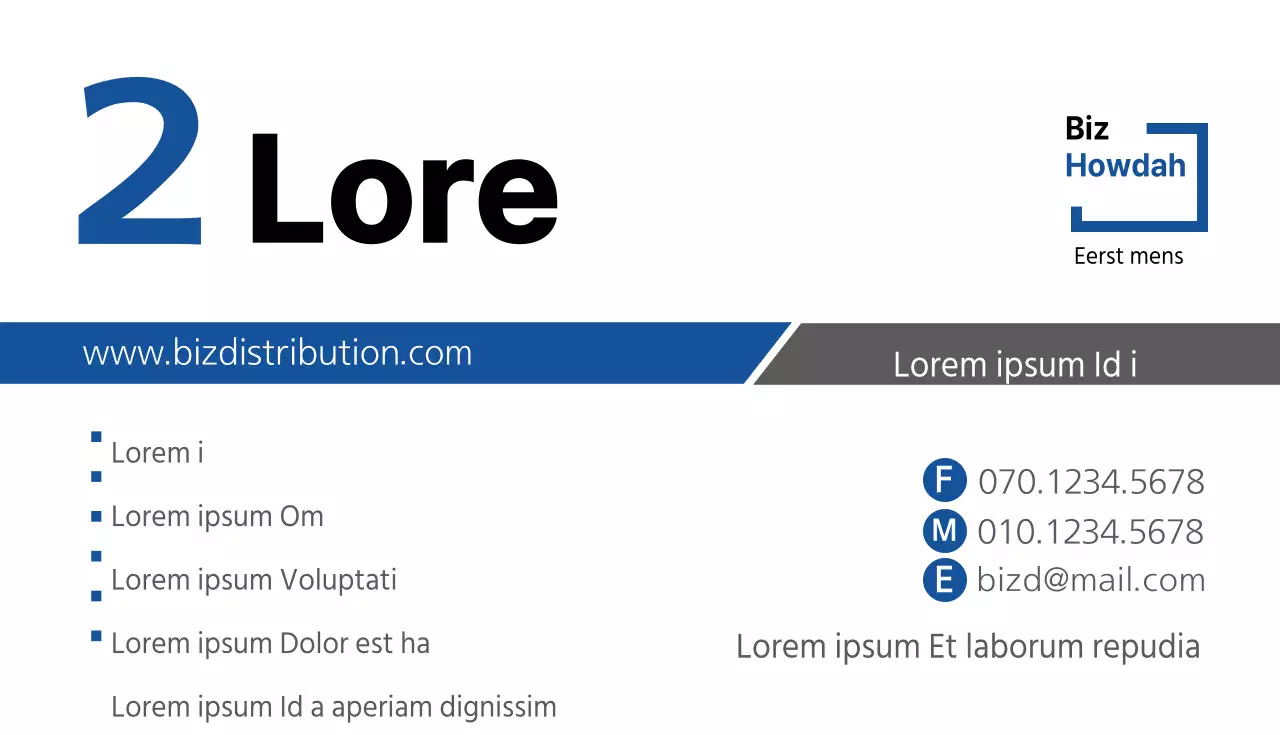 Verkiezings visitekaartjes