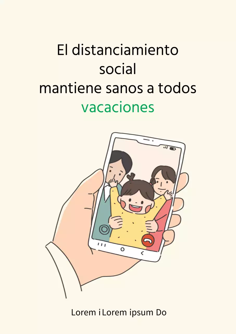 Beige y limpio distanciamiento social para las vacaciones de Chuseok