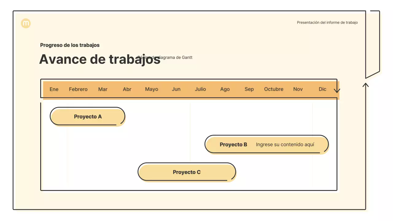 Formas puntiagudas con flechas en amarillo claro Kit de presentación empresarial