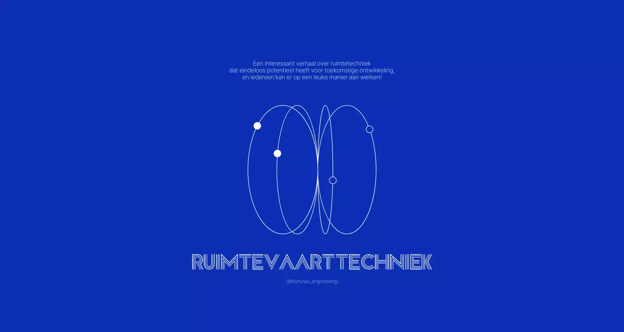Eenvoudig, strak ingenieursconcept in helder marineblauw en wit