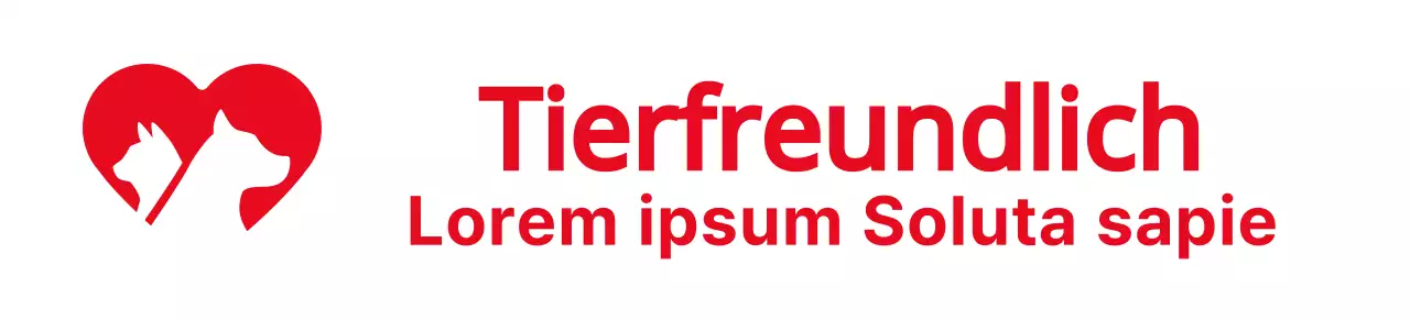 Förderung einer Veranstaltung mit dem Konzept einer Tierschutzorganisation in Rot.