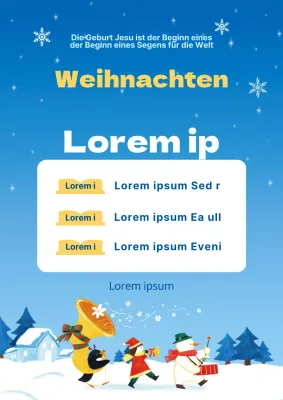 Light Blue Eyes Bibelschule Weihnachten Poster