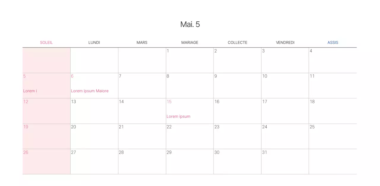 Calendrier ecclésiastique avec des illustrations chaleureuses